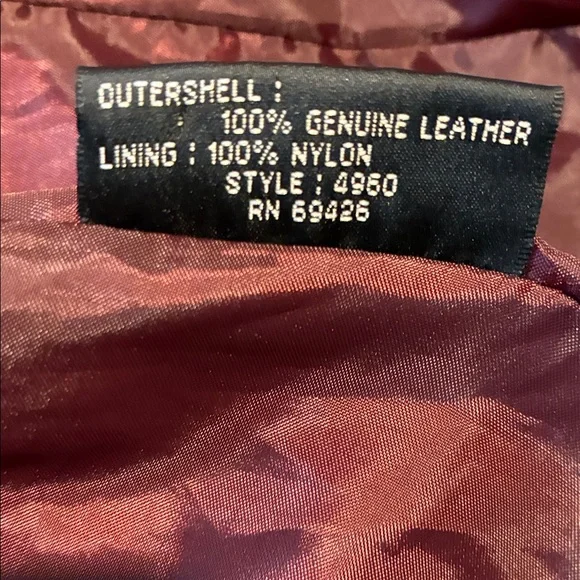 Maxima Men's Burgundy leather jacket. New without tags. Vintage - Picture 3 of 3